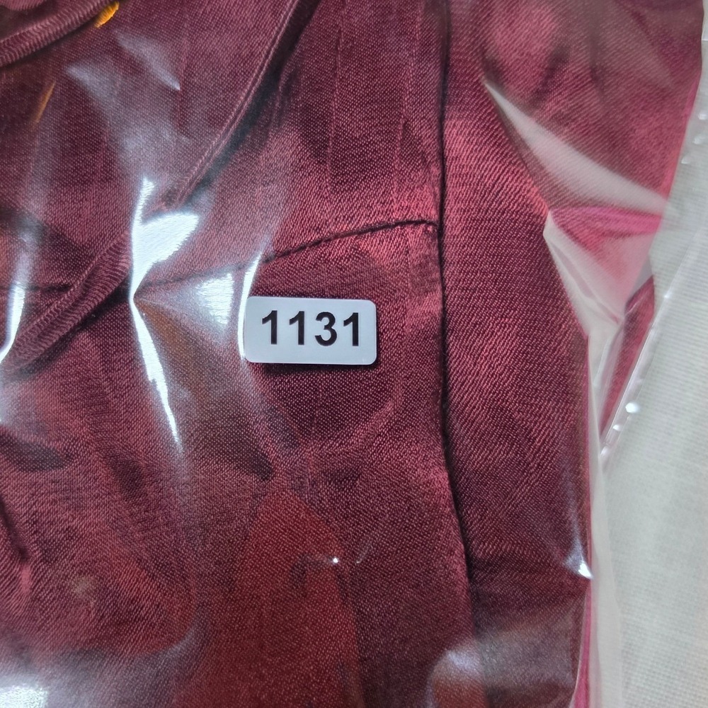 The Impeccable Pig Burgundy Cupro Blend Mini Slip Dress Size Medium DSD-21944B - Picture 6 of 6